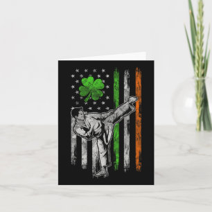 Karate American Irish Flag St Patricks Day Shamroc Karte