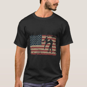 Karate Amerika Flagge Geschenk Stolz Mma Takewando T-Shirt