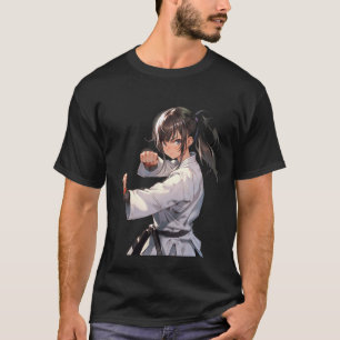 Karate Anime Girl Taekwondo Kampfkünste T-Shirt