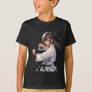 Karate Anime Girl Taekwondo Kampfkünste T-Shirt