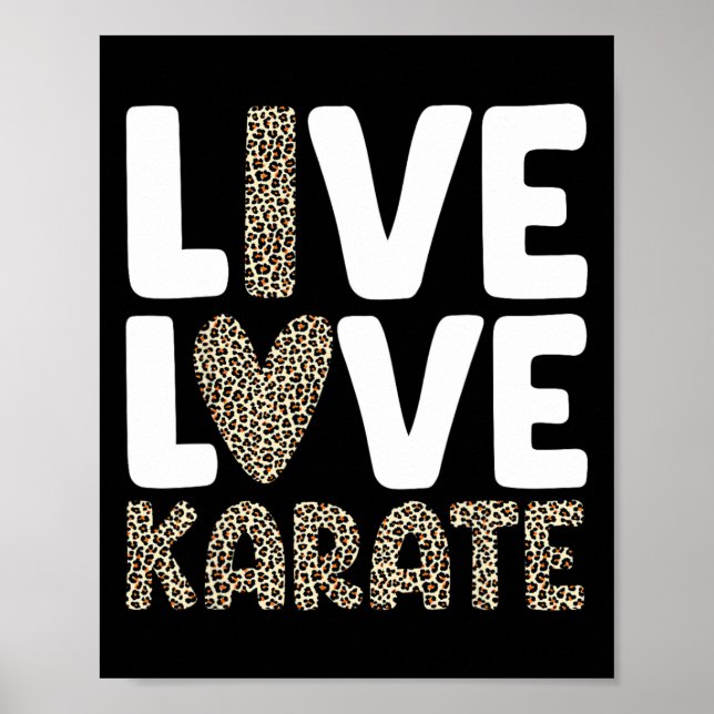 Karate Art for Men Women Kinder Kampfkunst Black B Poster (Vorne)