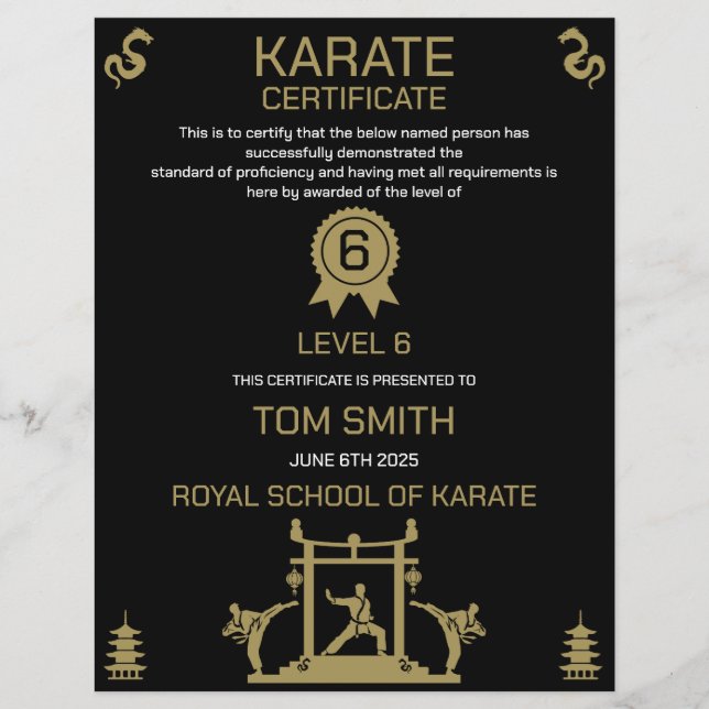 Karate Award (Vorderseite)