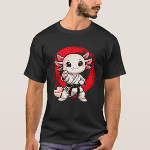 Karate Axolotl Lustig Kawaii Kampfsport Japanisch T-Shirt