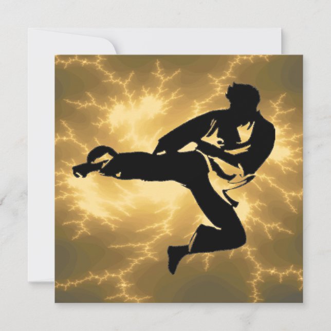 Karate BDay Party Einladung (Vorderseite)