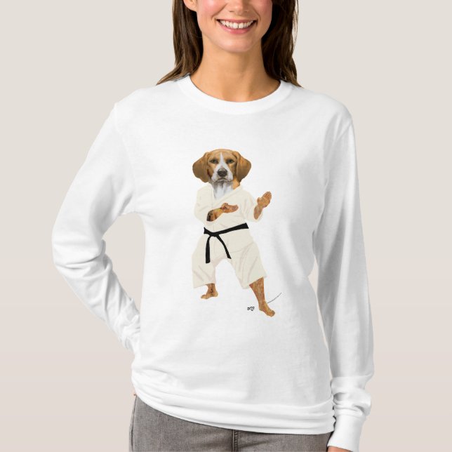 Karate Beagle T-Shirt (Vorderseite)