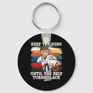 Karate Behielt Training bis der Gürtel schwarz wir Schlüsselanhänger