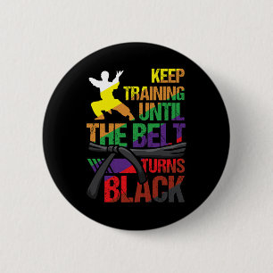Karate Behielt Training, bis der Gürtel schwarze M Button