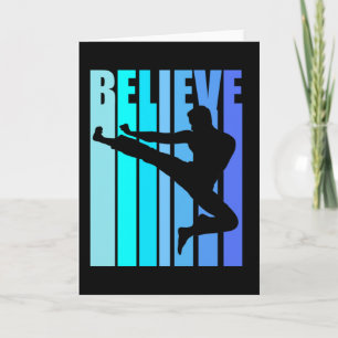 Karate Believe Birthday Black Belt Kung Fu Karte