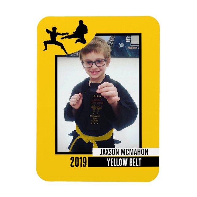 Karate Belt Erreichbarkeit Flexibles Foto Magnet (Vertikal)