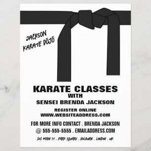 Karate Belt, Karate Class Advertising Flyer