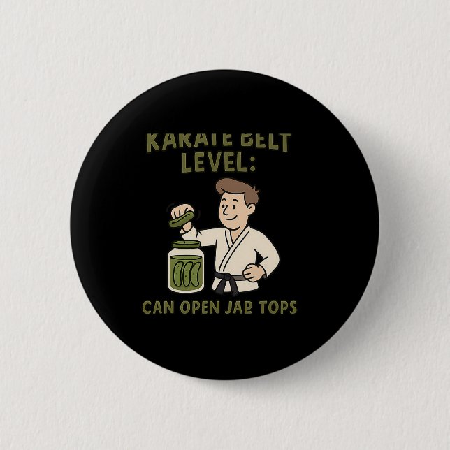 Karate Belt Level kann Jar Tops Martial Arts öffne Button (Vorderseite)