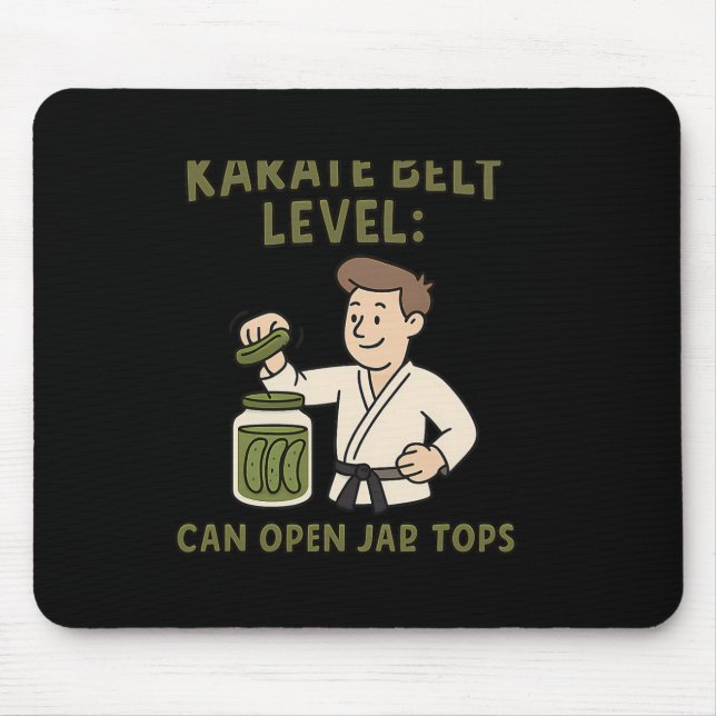 Karate Belt Level kann Jar Tops Martial Arts öffne Mousepad (Vorne)