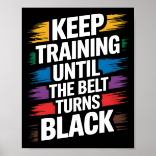 Karate Belt Taekwondo Fortbildung Kunst und Kultur Poster