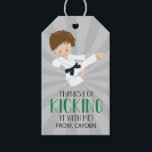 Karate Birthday Junge Gunst Anhänger Grün<br><div class="desc">Karate Geburtstagsparty für Jungen,  Grün und Grau</div>
