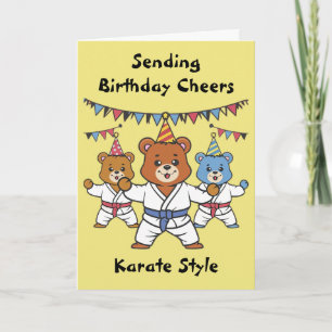 Karate Birthday Karte