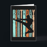 Karate Birthday Mens Kids Boys Retro Vintage Karte<br><div class="desc">These karate themed clothing for men and boys are super cool. Featuring a sports silhouette of a man or boy playing football in a retro blue styled design graphic. They are trendy, unique, cool and cute. These sporty gifts for men are cool. If you like retro items for your son...</div>