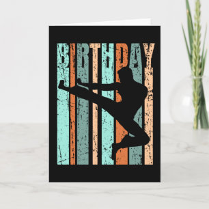 Karate Birthday Mens Kids Boys Retro Vintage Karte