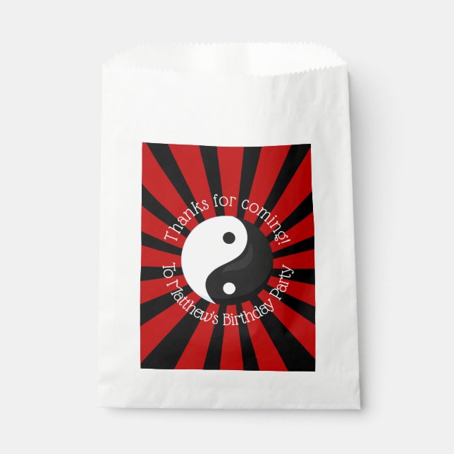 Karate Birthday Party favorisiert VIP-Beutel Geschenktütchen (Vorderseite)