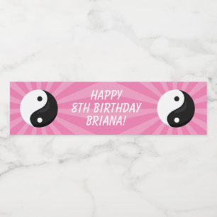 Karate Birthday Party Water Flasche Label Girl Wasserflaschenetikett