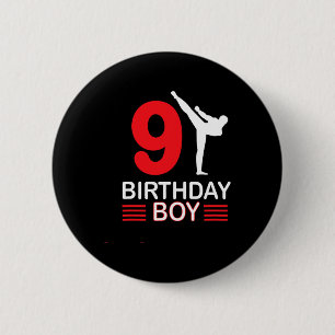 Karate Birthday T-Shirt Boy Gift Kinder Taekwondo Button