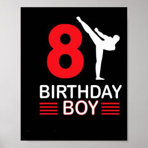 Karate Birthday T-Shirt Boy Gift Kinder Taekwondo Poster
