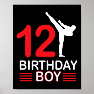 Karate Birthday T-Shirt Boy Gift Kinder Taekwondo Poster