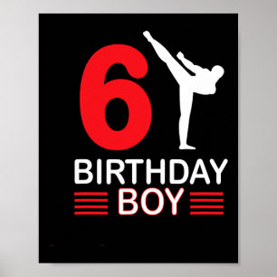 Karate Birthday T-Shirt Boy Gift Kinder Taekwondo  Poster