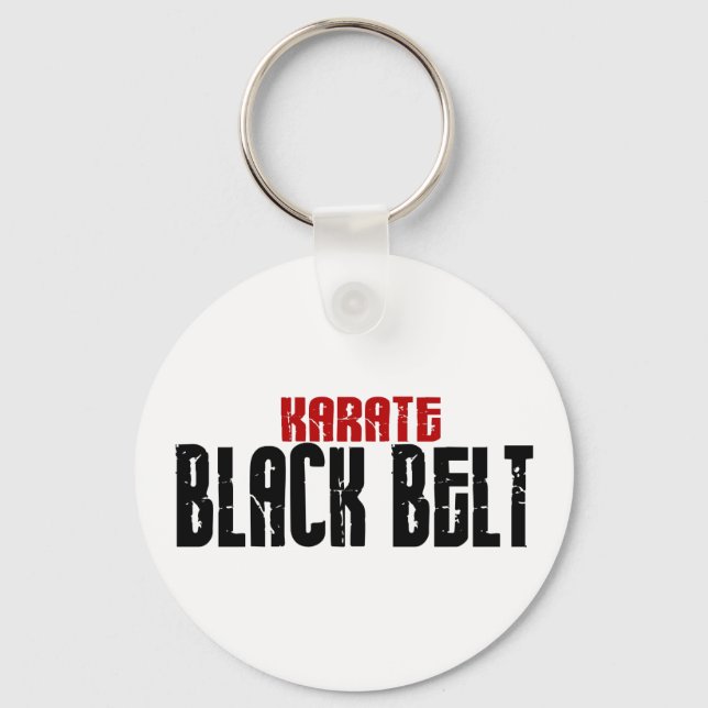 Karate Black Belt Karate Schlüsselanhänger (Vorderseite)