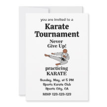 Karate Black Belt Martial Arts Turnament