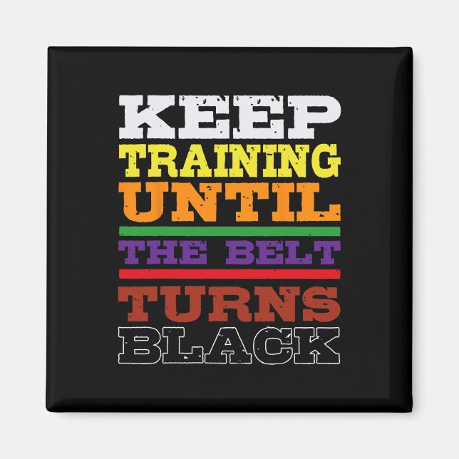 Karate Black Belt Training Japanisch Kampfkunst S Magnet (Vorne)