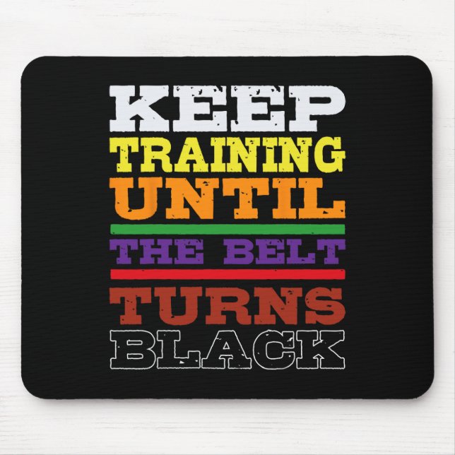 Karate Black Belt Training Japanisch Kampfkunst S Mousepad (Vorne)