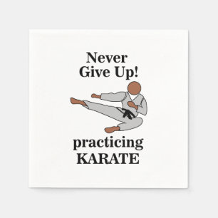 Karate Black Belt verzichten niemals auf das Party Serviette