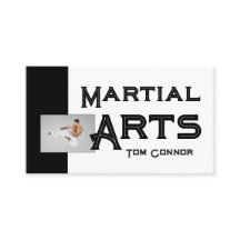 Karate Black & White Card
