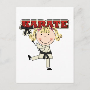 KARATE - Blond Girl T - Shirt and Gifts Postkarte