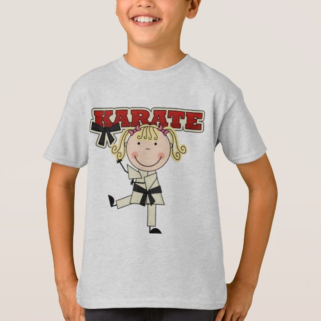 KARATE - blonde Mädchen-T - Shirts und Geschenke (Vorderseite)