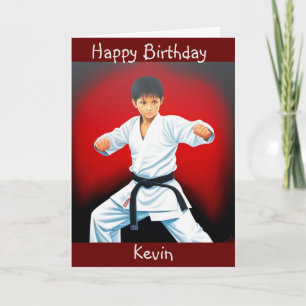 Karate Boy Birthday Karte