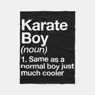 Karate Boy Definition Funny Martial Arts Sports Fleecedecke