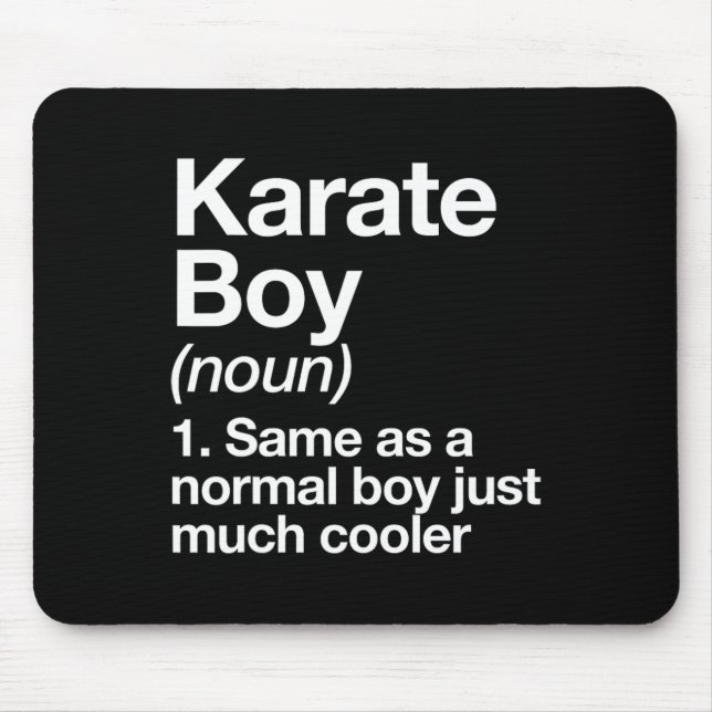Karate Boy Definition Funny Martial Arts Sports Mousepad (Vorne)