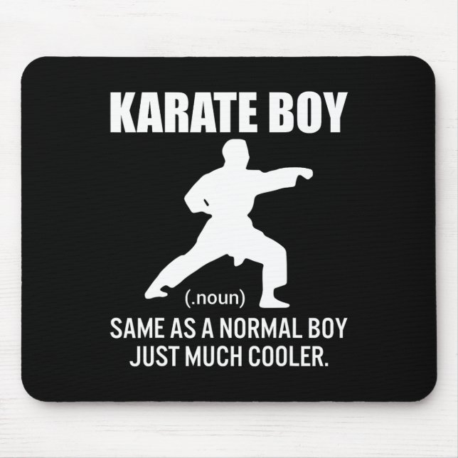 Karate Boy Funny definiert Geschenk für Kampfkunst Mousepad (Vorne)