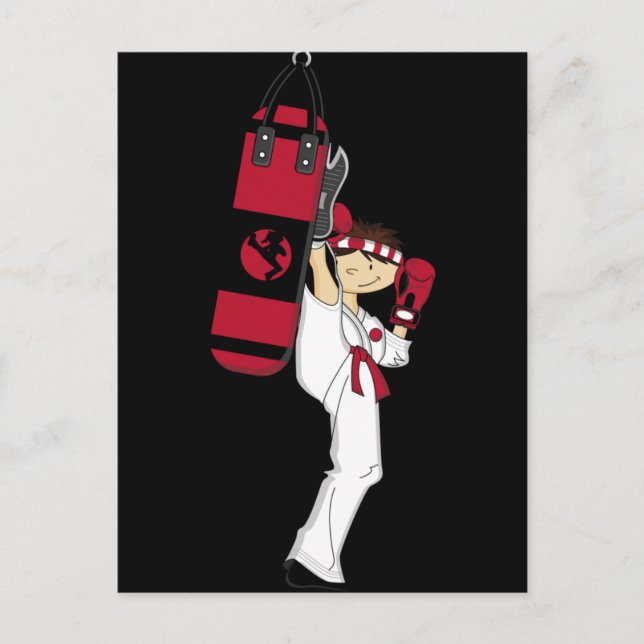 Karate Boy Postcard Postkarte (Vorderseite)