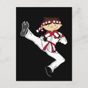 Karate Boy Postcard Postkarte