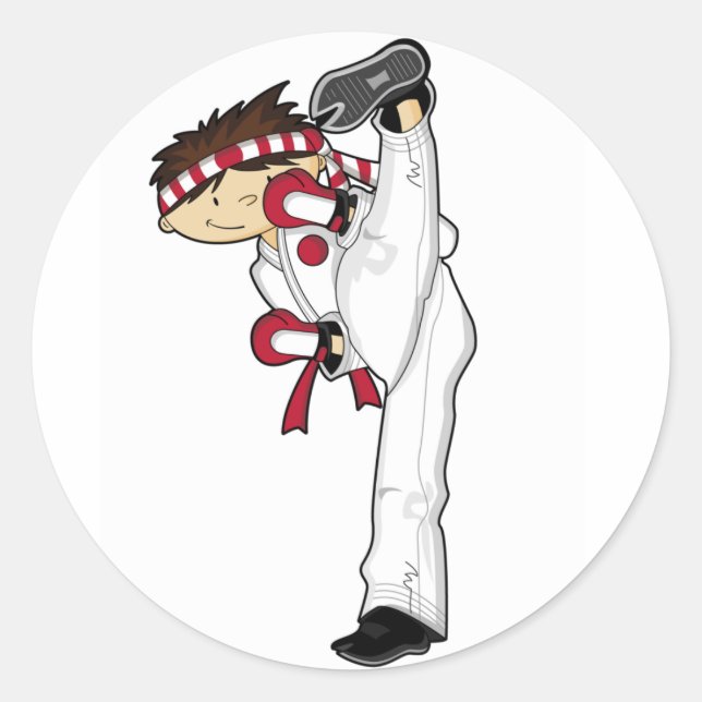 Karate Boy Sticker Sheet (Vorderseite)