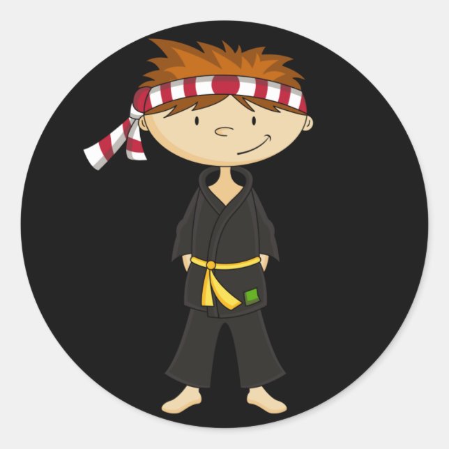 Karate Boy Sticker Sheet (Vorderseite)