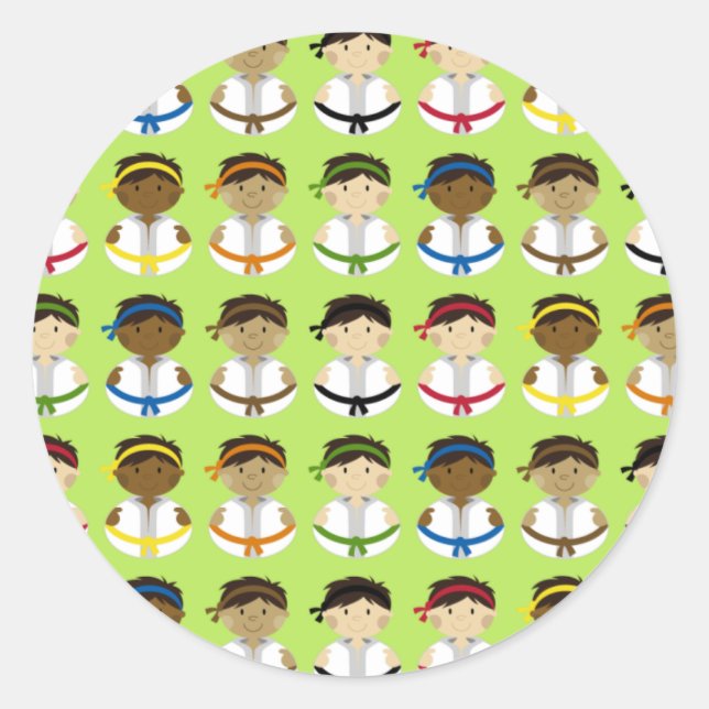 Karate Boy Sticker Sheet (Vorderseite)