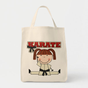 KARATE - brünette Mädchen-T - Shirts und Geschenke Tragetasche