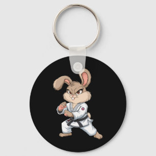 Karate Bunny Martial Arts Rabbit Funny für Kinder  Schlüsselanhänger