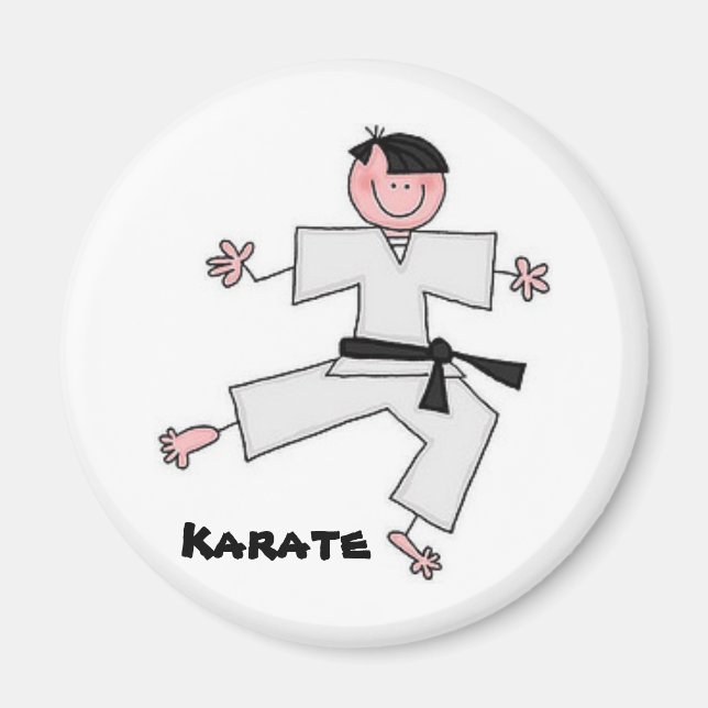 Karate Cartoon Magnet (Vorne)