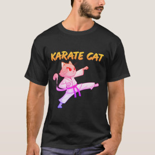 Karate Cat Cartoon T - Shirt Design   Dynamische M