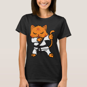 Karate Cat Dab Dance Martial Arts Dabbing Comt Spa T-Shirt