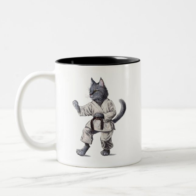 Karate Cat Stance Tasse (Links)